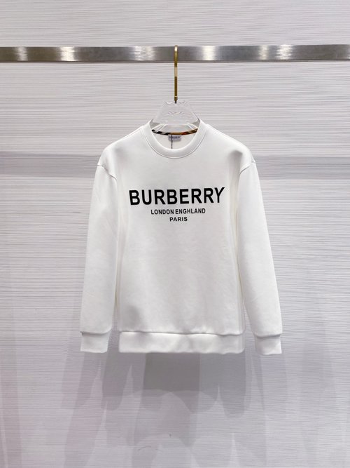 Burberry Air Layer Pullover Round Neck Sweatshirt with Pattern