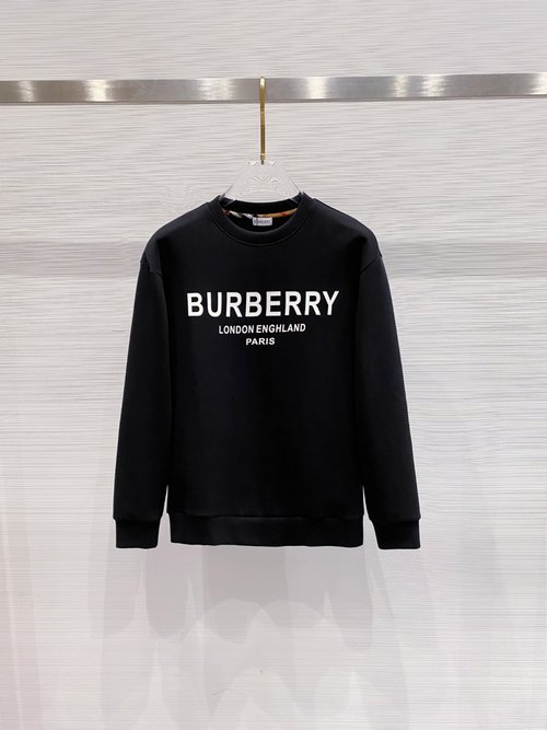 Burberry Air Layer Pullover Round Neck Sweatshirt with Pattern