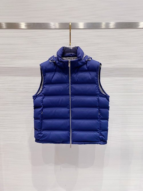 Brunello Cucinelli Down Vest with Removable Hood