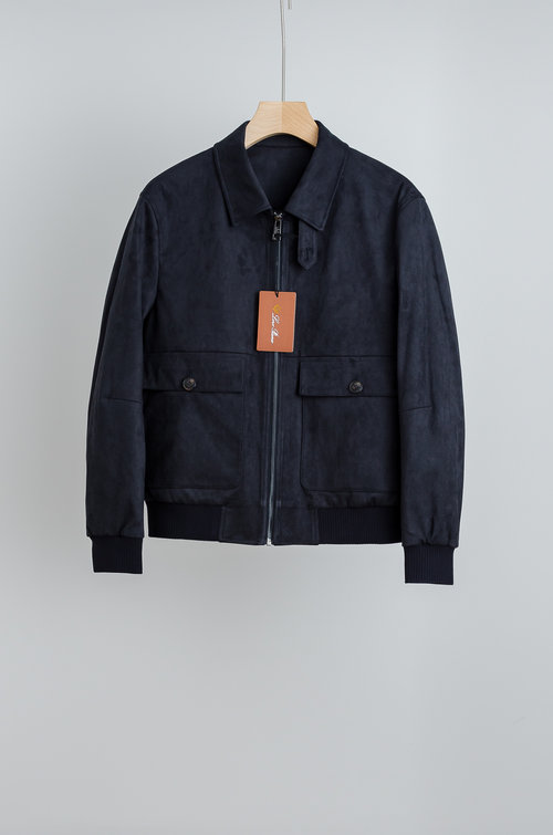 Loro Piana Premium Suede Down Jacket with Functional Design