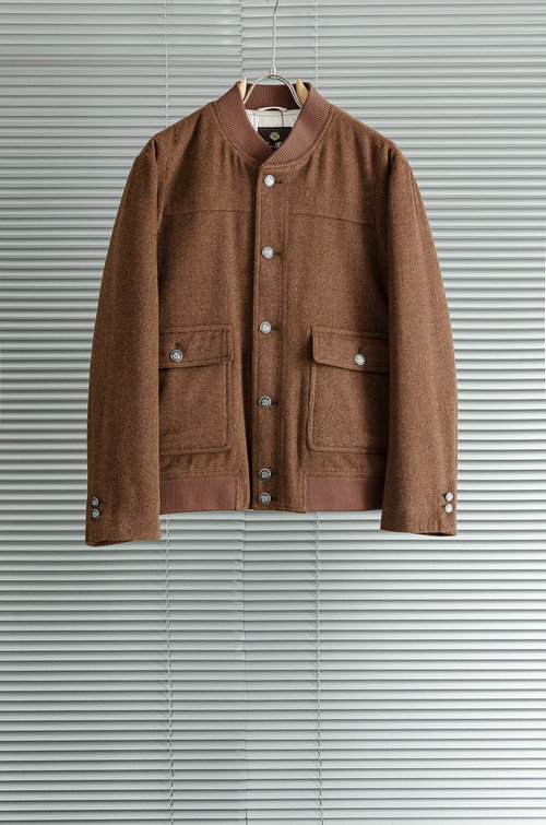 Loro Piana Classic Wool Blend Down Jacket with Elegant Details