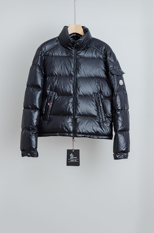 Moncler 90% White Goose Down Filled Windbreaker with Silk Finish
