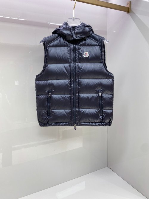 Moncler Detachable Hood Down Vest with Classic Design
