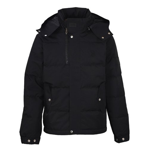 Burberry Embroidered Logo Collared Down Jacket