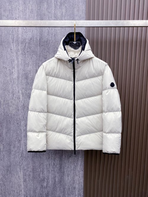 Moncler Detachable Hood Down Jacket with Emblem