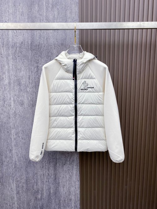 Moncler Classic Hooded Patchwork Down Jacket