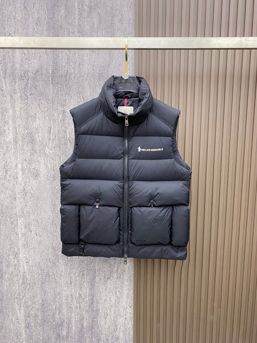 Moncler Stand Collar Down Vest with Premium 90% White Duck Down