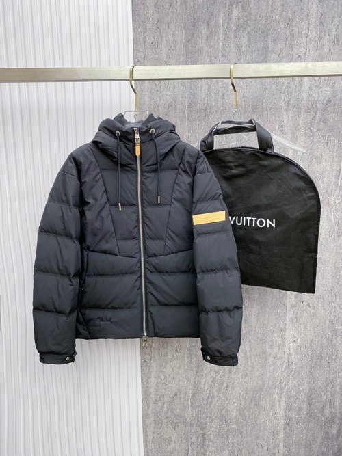 Louis Vuitton Embossed Logo Down Jacket with Imported Material