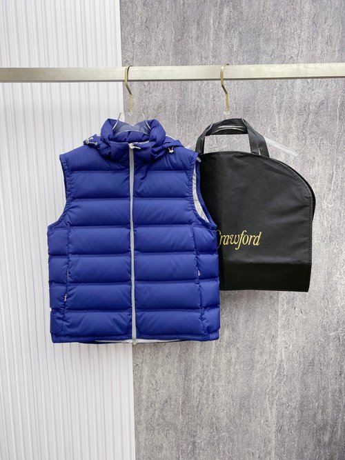 Brunello Cucinelli Detachable Hood Down Vest with Premium Material