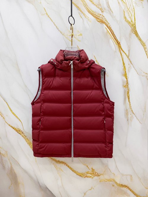 Brunello Cucinelli Down Vest with Detachable Hat