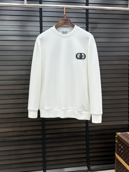 Dior Unisex Round Neck Air Layer Printed Sweatshirt