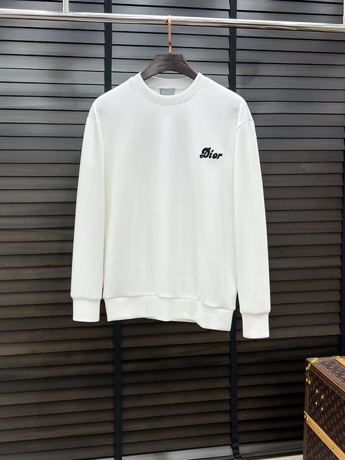 Dior Unisex Round Neck Sweatshirt with Printed Design