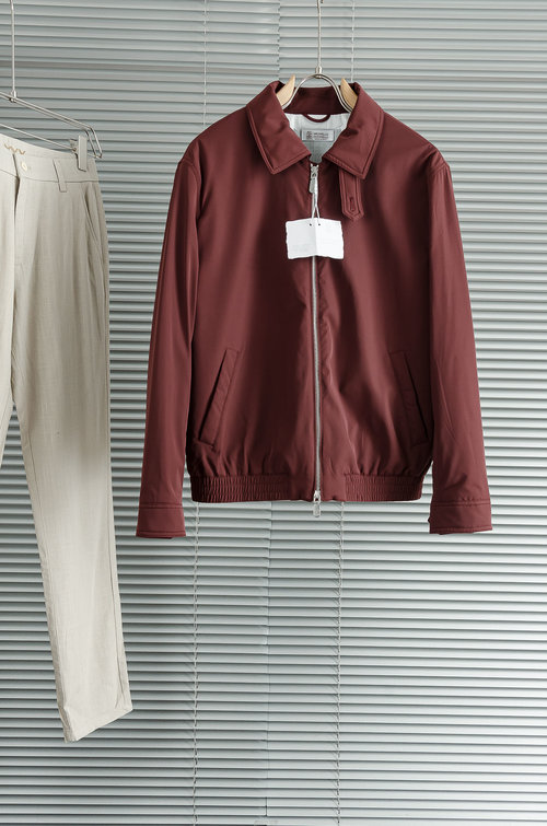 Brunello Cucinelli Versatile Collared Polyester Jacket for All Occasions