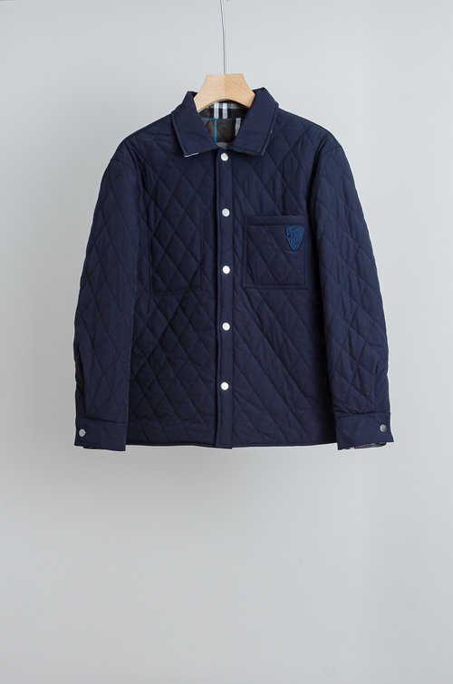 Burberry Double-Sided Cotton Coat with Embroidered Logo