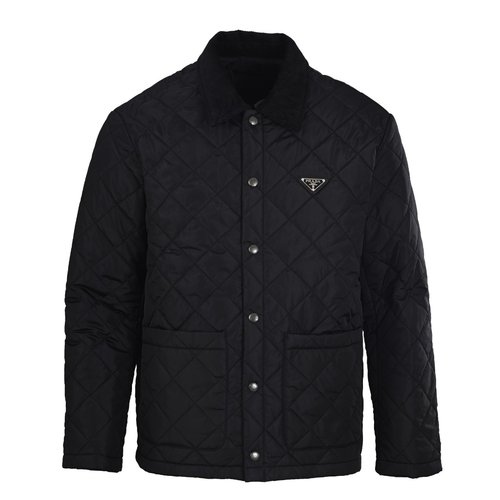 Prada Corduroy Collar Fleece Jacket with Removable Vest