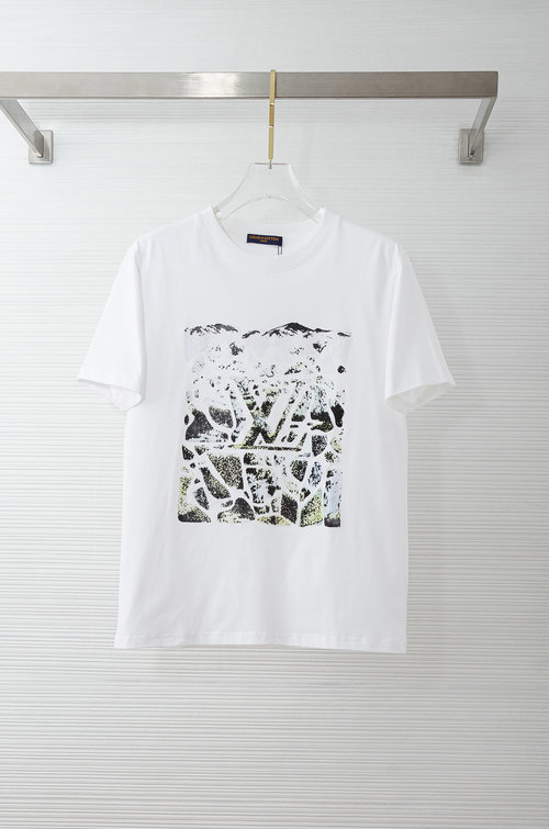 Louis Vuitton Imported Long-Staple Cotton Round Neck T-Shirt