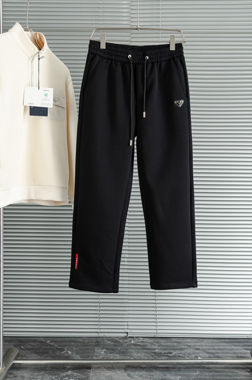 Prada Comfortable Stretch Straight-Leg Casual Trousers