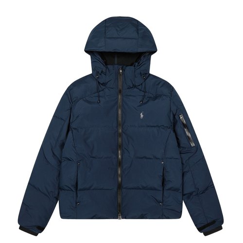 Polo Ralph Lauren Classic Embroidered Zip Hooded Down Jacket