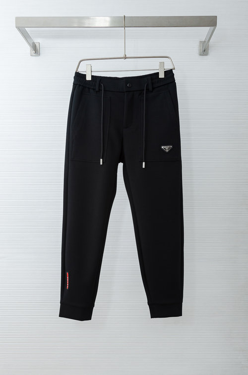 Prada Comfortable and Sturdy Cotton Blend Straight-Leg Trousers