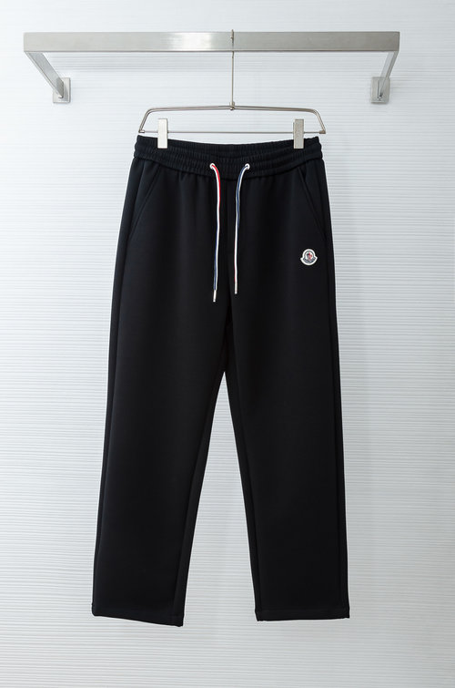 Moncler Chic Stretch Straight-Leg Trousers for Comfort