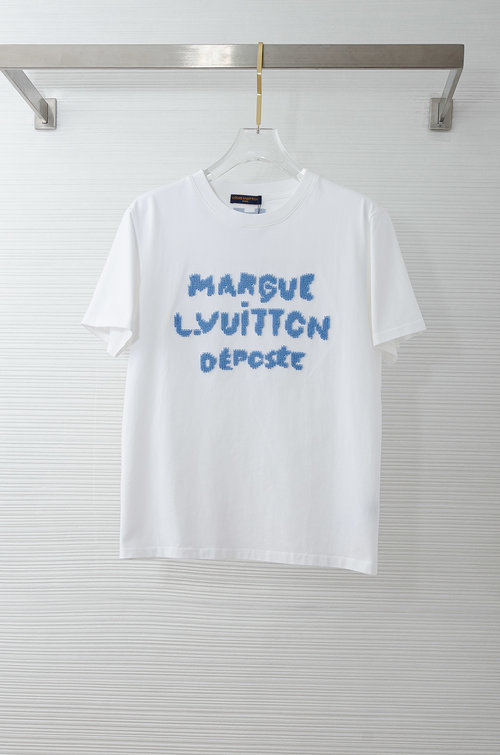 Louis Vuitton Imported Long-staple Cotton Round Neck T-Shirt