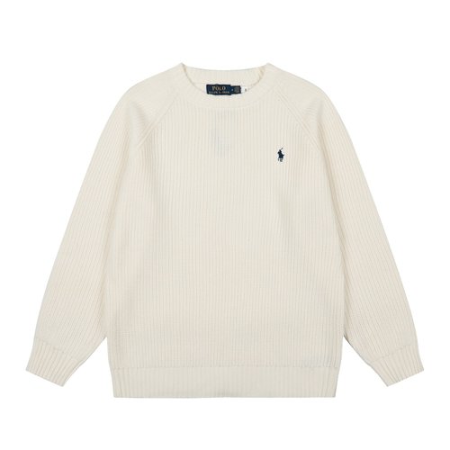 Polo Ralph Lauren Classic Round Neck Embroidered Knit Sweater in Multiple Colors