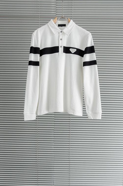 Prada Luxury Solid-color Long-sleeved T-shirt