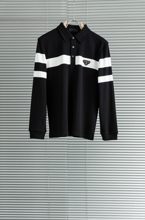 Prada Luxury Solid-color Long-sleeved T-shirt