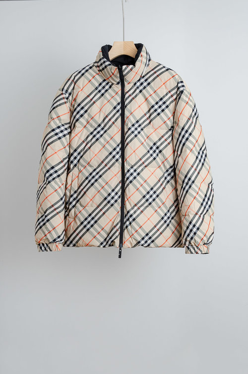 Burberry Double-Sided Down Jacket with Embroidered Emblem