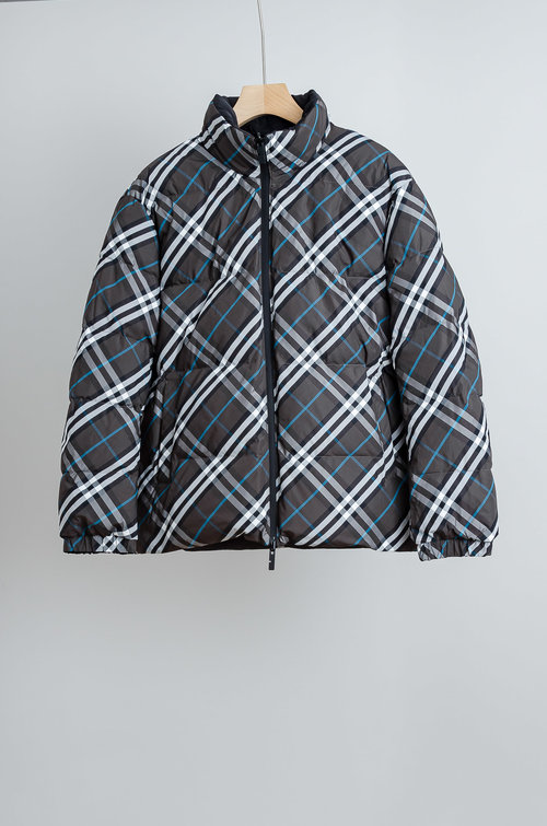 Burberry Double-Sided Down Jacket with Embroidered Emblem