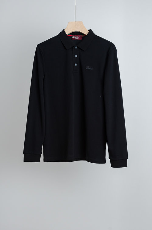 Gucci Soft and Comfortable Solid - Color Long - Sleeve T - Shirt