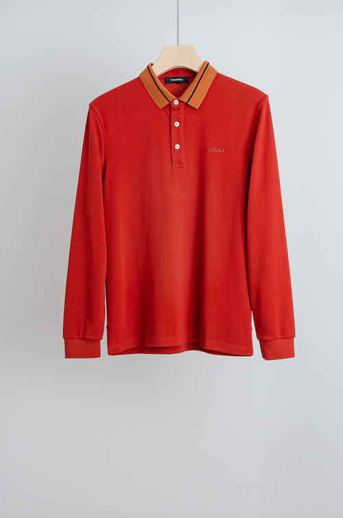 Zegna Soft and Comfortable Solid - Color Long - Sleeve T - Shirt