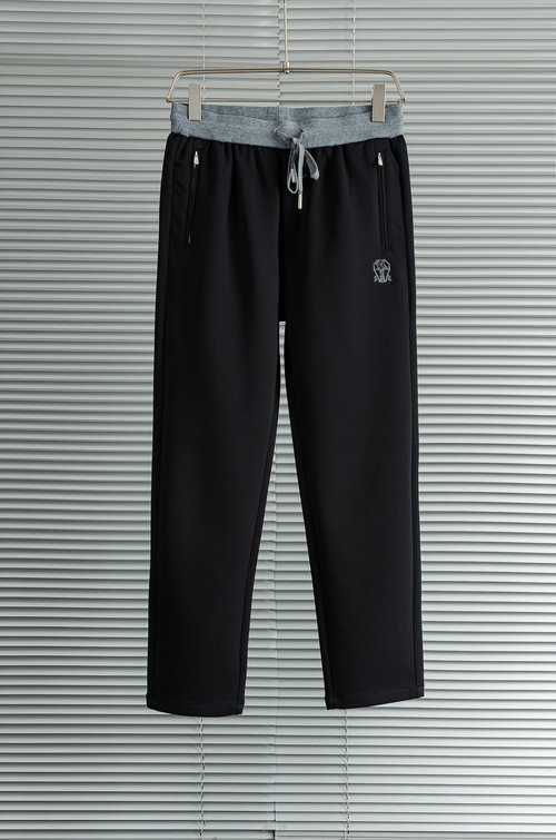 Brunello Cucinelli Combed Cotton Blend Straight-Leg Pants, Comfortable and Durable