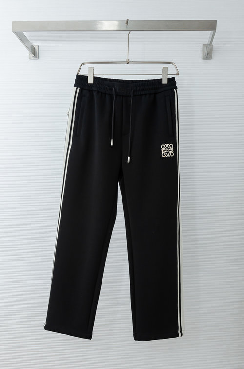 Loewe High-Quality Stretch Straight-Leg Trousers for Comfort