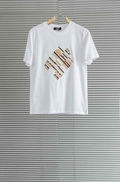 Fendi Imported Long-staple Cotton Round Neck T-shirt