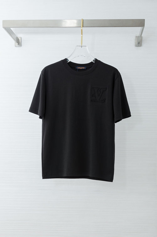 Louis Vuitton Pure Solid - Color Round Neck Short - Sleeve T - Shirt for Elegance