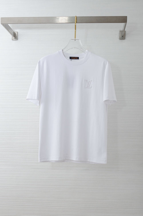 Louis Vuitton Luxury Fine Mesh Round Neck Short Sleeve T-Shirt