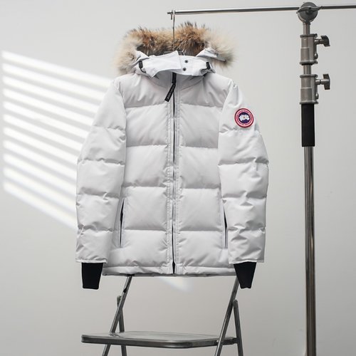 Canada Goose Direct Factory Supply, Arctic Blue Hooded Down Jacket