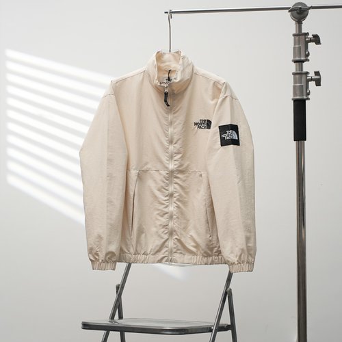 The North Face Direct Factory Supply, Cream Stand - Collar Jacket