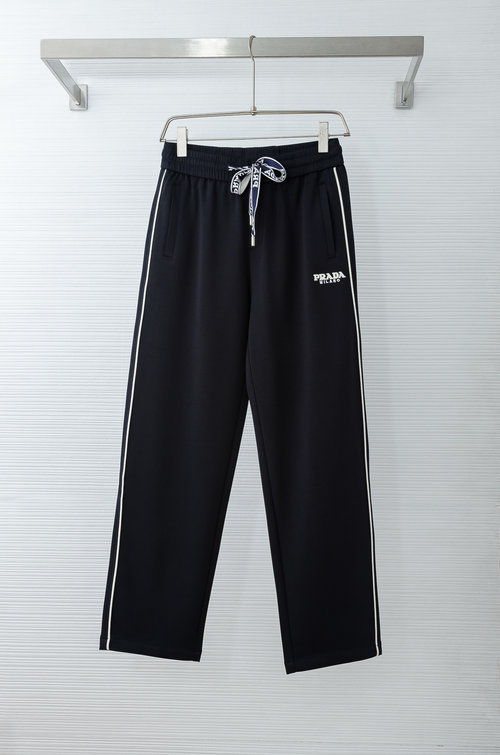 Prada Wrinkle-resistant Elastic Straight-leg Casual Trousers