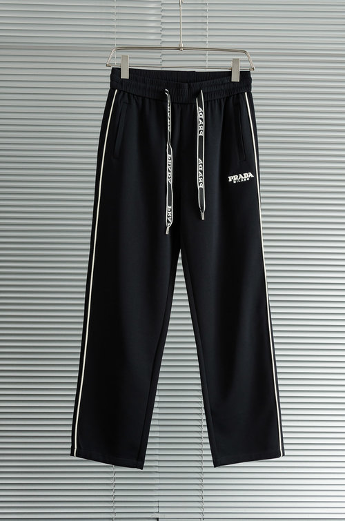 Prada Comfortable Stretchable Straight-Leg Pants of Great Quality