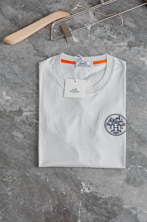 Hermes New Crew Neck T-Shirt Made of High-Quality Cotton