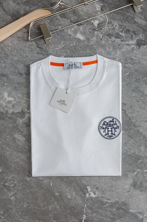 Hermes New Crew Neck T-Shirt Made of High-Quality Cotton