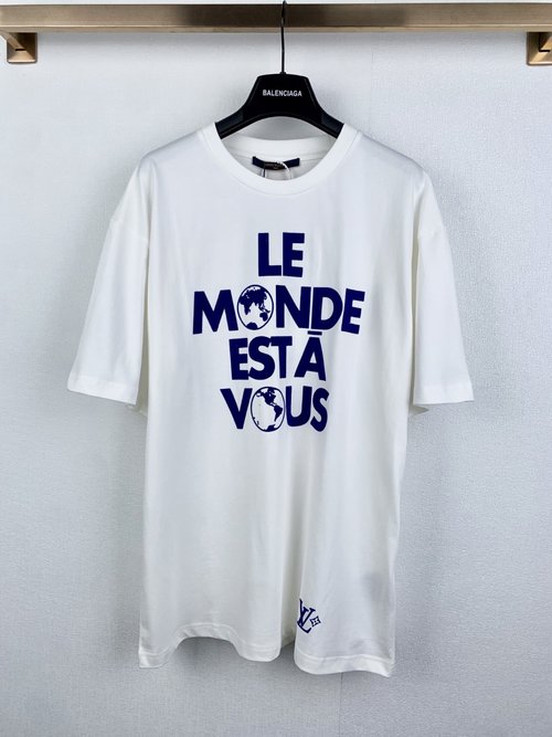 Louis Vuitton Flocked Print Short Sleeve T-Shirt