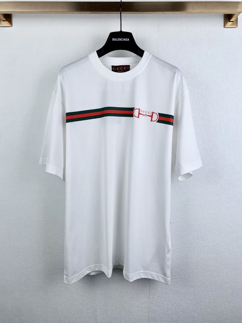 Gucci Lock Print Round Neck Short Sleeve T-Shirt