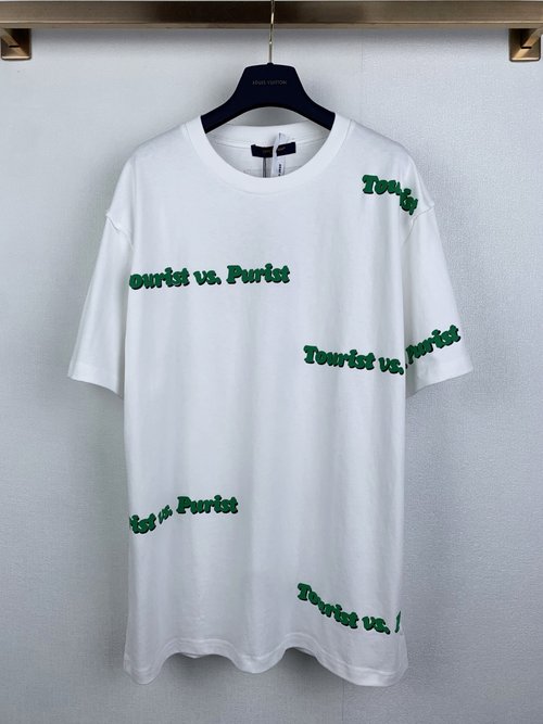Louis Vuitton Foamed Print Crew Neck Short Sleeve T - Shirt