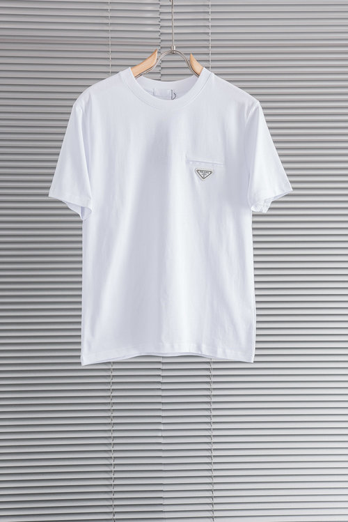 Prada Breathable Soft Round-neck Short-sleeved T-shirt