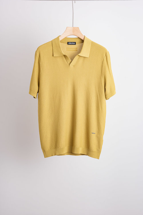 Zegna Soft and Smooth Short - Sleeve Knitted Shirt