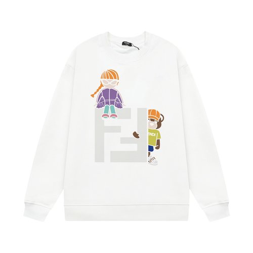 Dior Cotton Blend Long Sleeve Pullover with Logo Print