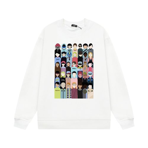 Dior Cotton Sweatshirt with Logo Press Printing